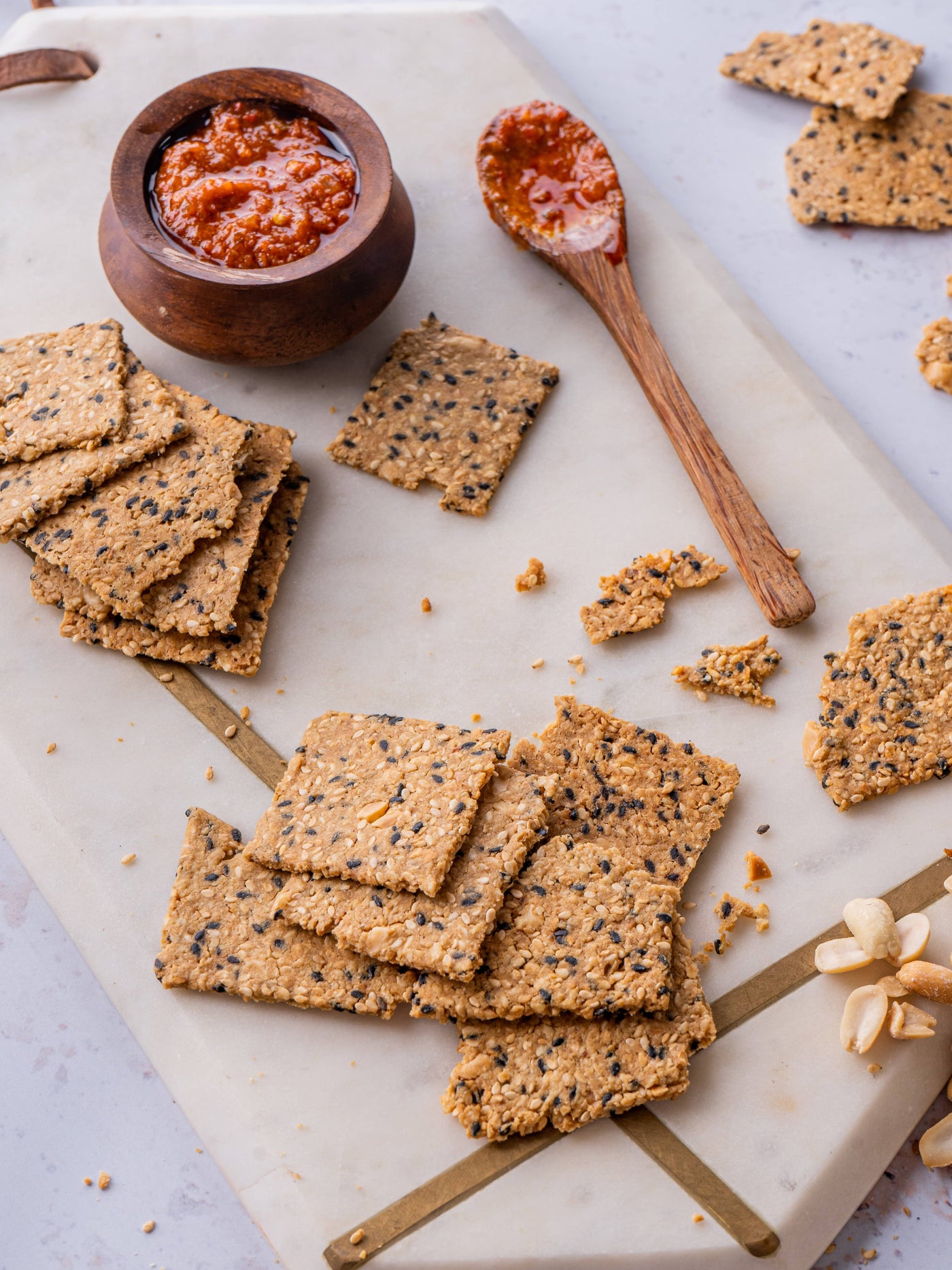 Peanut Sesame Crackers